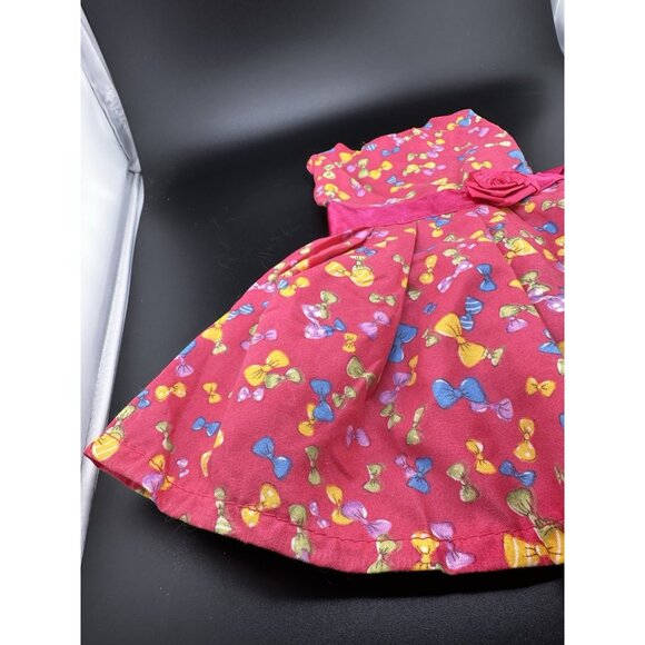 American Girl Doll 18” Gala Party Dress Bright Pink Bows Rose Sleeveless - Picture 7 of 15